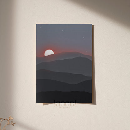 Dark Sunset Silhouette Illustrations