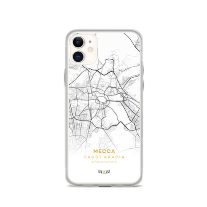 Mecca City Map iPhone Clear Case