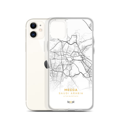 Mecca City Map iPhone Clear Case