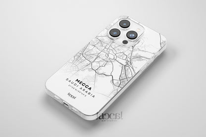 Mecca City Map iPhone Clear Case