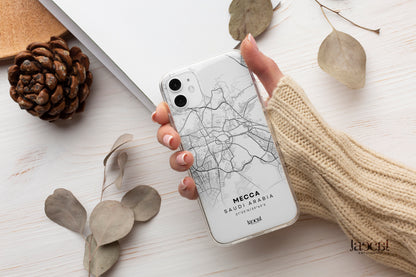 Mecca City Map iPhone Clear Case