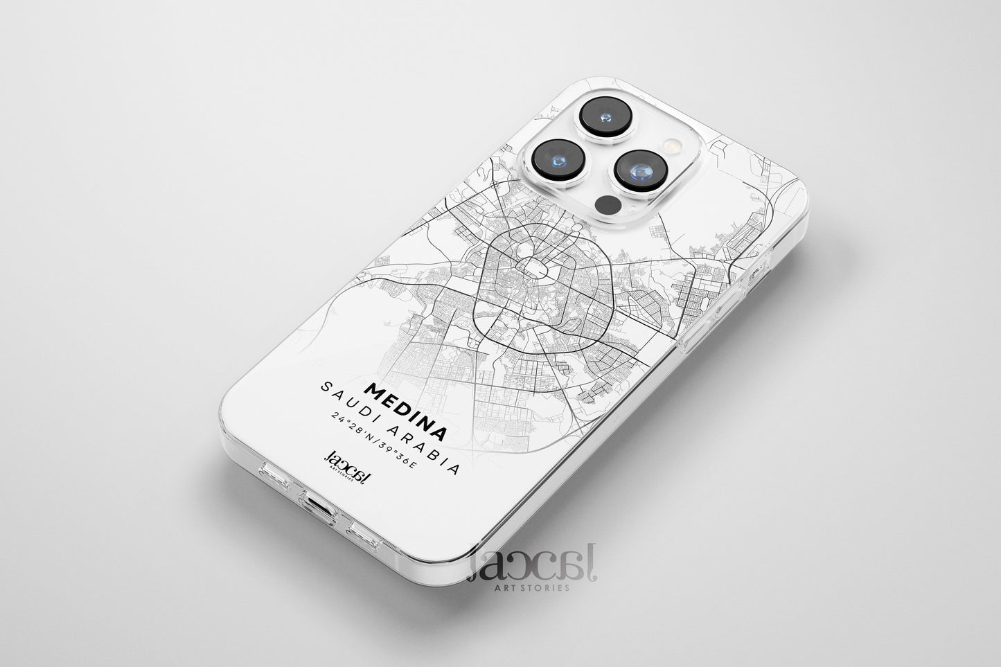 Medina City Map iPhone Clear Case