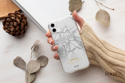 Mecca City Map iPhone Clear Case