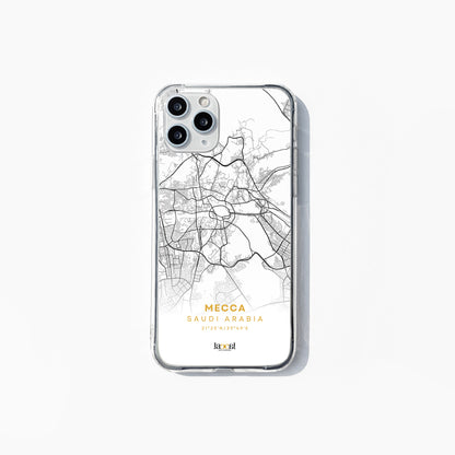 Mecca City Map iPhone Clear Case