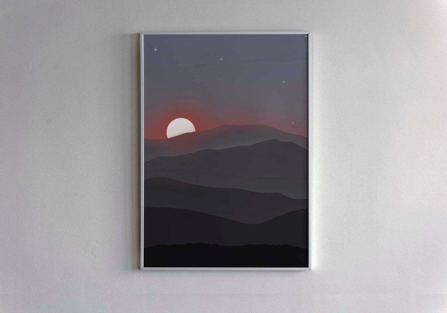 Dark Sunset Silhouette Illustrations